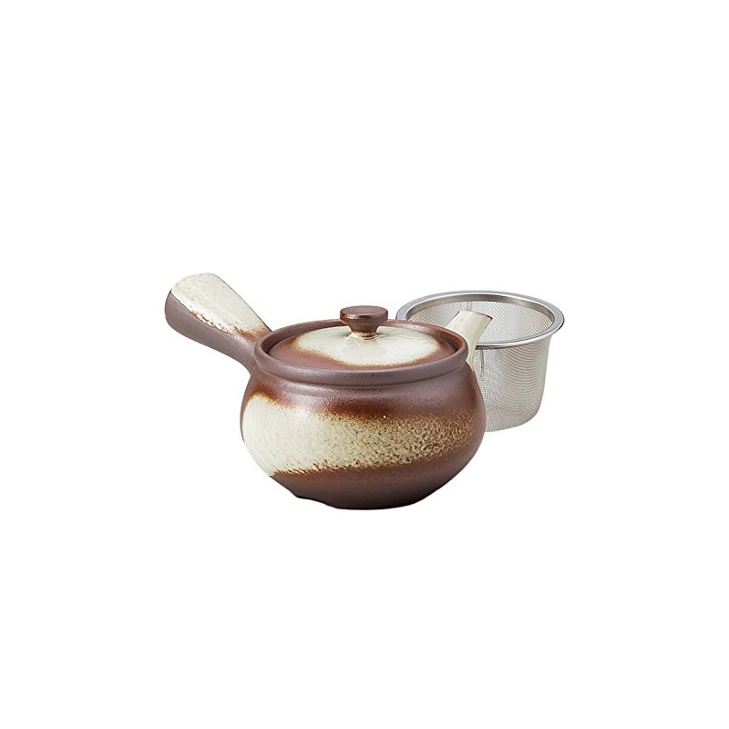 Banko Ware 477-06-713 Round Bowl White Banko Teapot (with tea