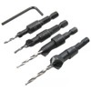 Countersink Drill Bit Set, 4 Pcs #6#10#13#16 Tapered Drill Bit