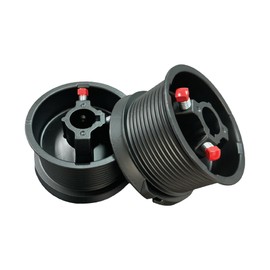 Garage Door Cable Drums Hardware Parts for Doors up to 12' Feet Door, Large Lift - Heavy Duty Long Lasting Drum for Torsion Spring Cables, Black Powder-Coated