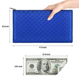 Wteehn 2pack Money Bag, Cash Zipper Pouch, Bank Bags, Cash Wallet, Cosmetic Receipts Coins Small Tools Organizing Storage Bag