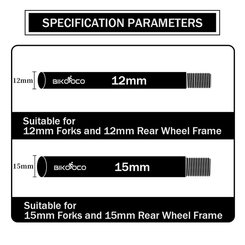 BIKOOCO Bike Hub Thru - Axle Adapter with 1.5mm Thread