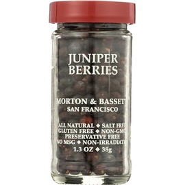 Morton & Bassett Juniper Berries, All Natural, Kosher, MSG Free, Gluten Free & Non-GMO, 1.3 Ounce (Pack of 3)