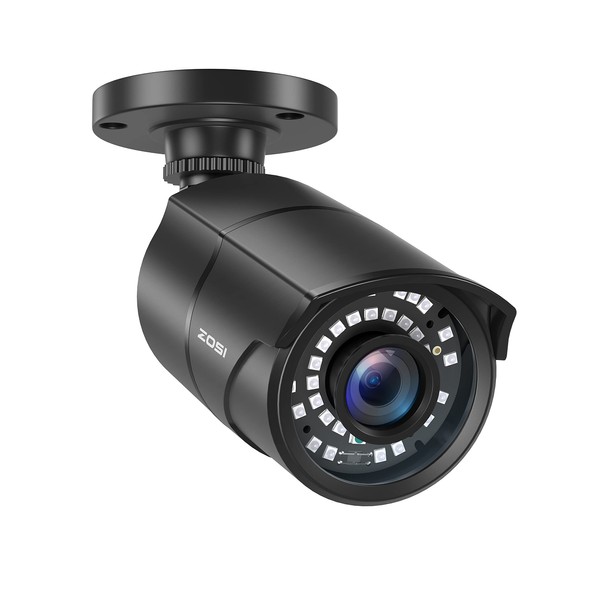 ZOSI 2MP HD 1080p 1920TVL Security Camera Outdoor Indoor (Hybrid 4-in-1 HD-CVI/TVI/AHD/960H Analog CVBS), 36PCS LEDs,120ft IR Night Vision,105° View Angle Surveillance CCTV Bullet Camera（Black Color)