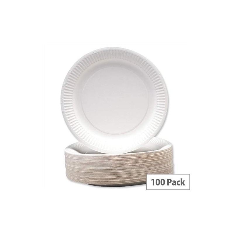 HITHIKA 7'' Paper Plates (100 Pack) | Biodegradable & Compostable
