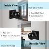 Gobrico Matte Black Doorknobs with Square Rosette/Round Interior Door Locks