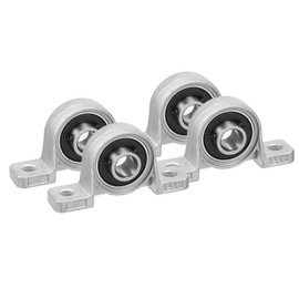 ARCELI 4 pieces KP08 8 mm bore zinc alloy inner ball mounted pillow block bearing insert bearing