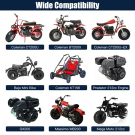 PWK 28mm Carburetor Carb Throttle Assembly Kit Replacement for Predator 212cc 224cc 196cc 6.5hp Coleman CT200U CT200U-EX BT200X Baja Warrior MB200 Axis M200 Mini Bike KT196 Go Kart GX160 Parts