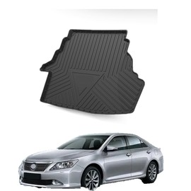 Elsetyler Custom Fit for Cargo Liner Toyota Camry 2007-2011 - Black TPE All Weather Heavy Duty Waterproof Rear Cargo Tray Trunk Floor Mat Protector