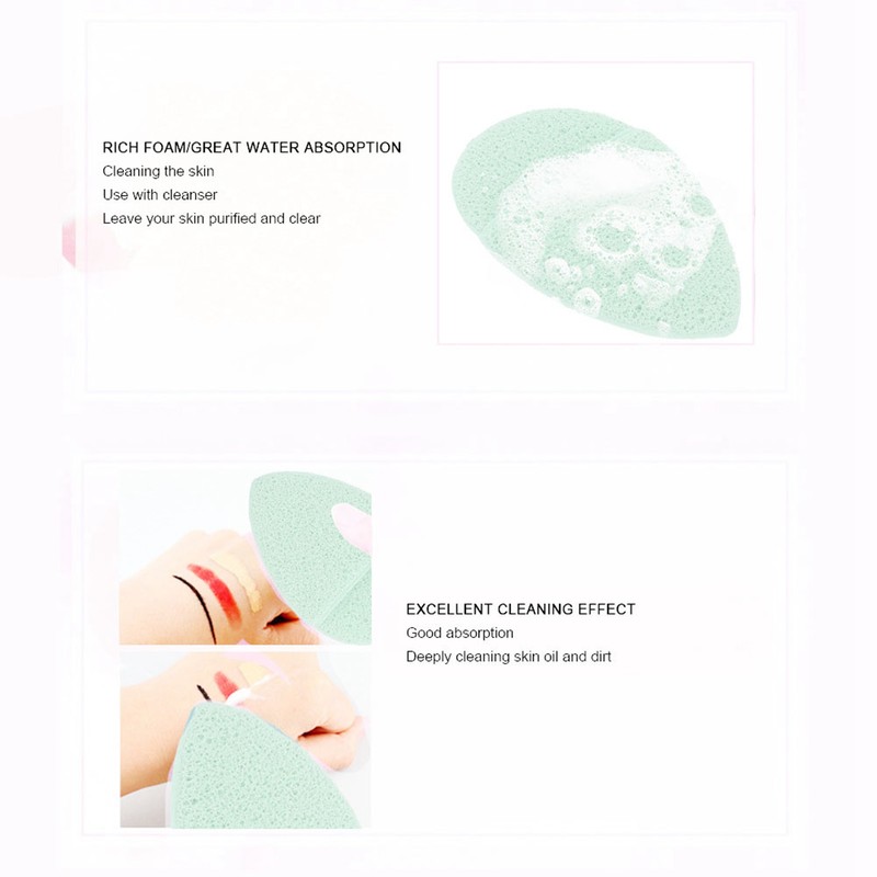 5pcs Makeup Cleaning Puff Hydrophilic Soft Exfoliator Face Cleaning Pad