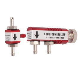 Aramox Turbo Engine Controller, Manual Turbo Boost Controller Kit Aluminum Alloy Adjustable Universal Fit 1‑30PSI(Red)