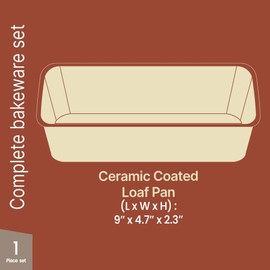 Bakken- Swiss Premium Loaf Pan 1 lb – Aluminum, Ceramic Non-stick Coating, PTFE & PFOA Free, Even Heat, Non-toxic, 4.7" x 9", Perfect for Pound Cakes, Breads, & More - Teal