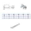M6X20 50pcs NF E 25-129 A2 Stainless Steel Flat Head