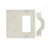 Leviton 2-Gang 1-Blank 1-Decora/GFCI Device Combination Wallplate, Standard Size, 80708-W,