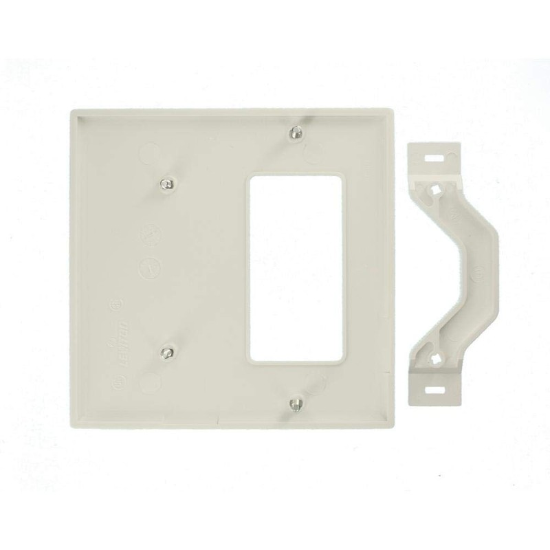 Leviton 2-Gang 1-Blank 1-Decora/GFCI Device Combination Wallplate, Standard Size, 80708-W,