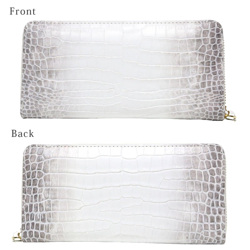 Berkut [Cowhide Embossed] Crocodile Belly Center-Taken Himalayan Style Long Wallet