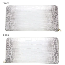 Berkut [Cowhide Embossed] Crocodile Belly Center-Taken Himalayan Style Long Wallet with Round Zipper High-Quality Unisex