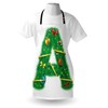 Ambesonne Christmas Alphabet Apron, Holiday Theme A Letter Motif Typography