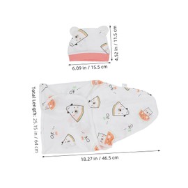 NOLITOY 3sets Swaddle with Matching Hats Soft Cotton Newborn Wraps for Boys and Girls Breathable Swaddling Blankets for Comfortable Sleep Showers and Gifts