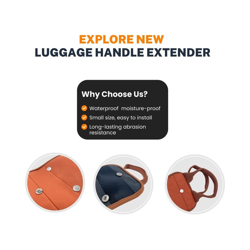 Luggage Handle Extender – 7.5-Inch Soft Grip Extension Strap, Secure