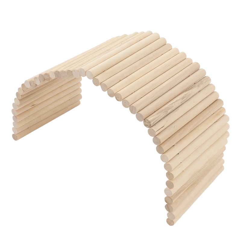 Pet Hideout Bridge Wooden Safe Bendable Small Pet Climbing Tunnel