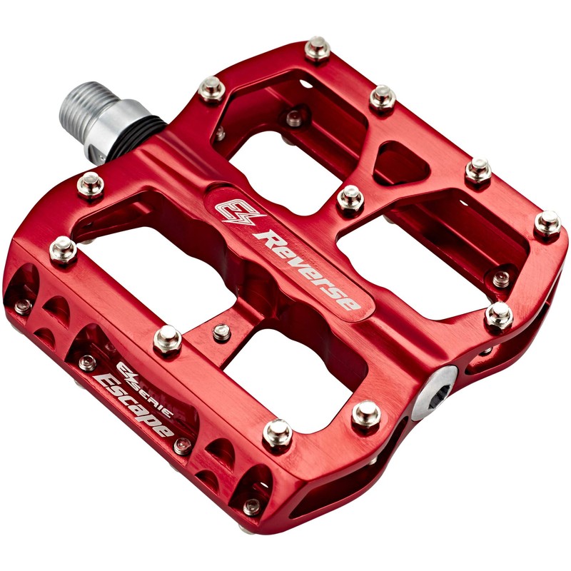 Reverse E-Escape Flat Bicycle Pedal Light Red