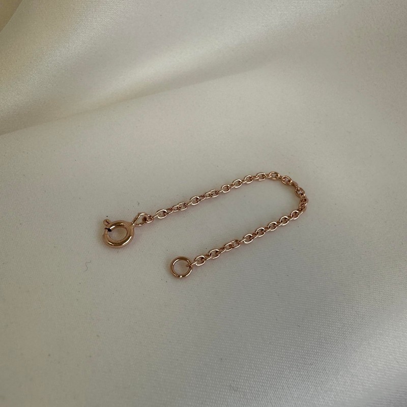 jewellerybox Rose Gold Dipped Sterling Silver Train Chain Extender 3