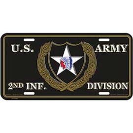 FindingKing U.S. Army 2nd Infantry Division License Plate