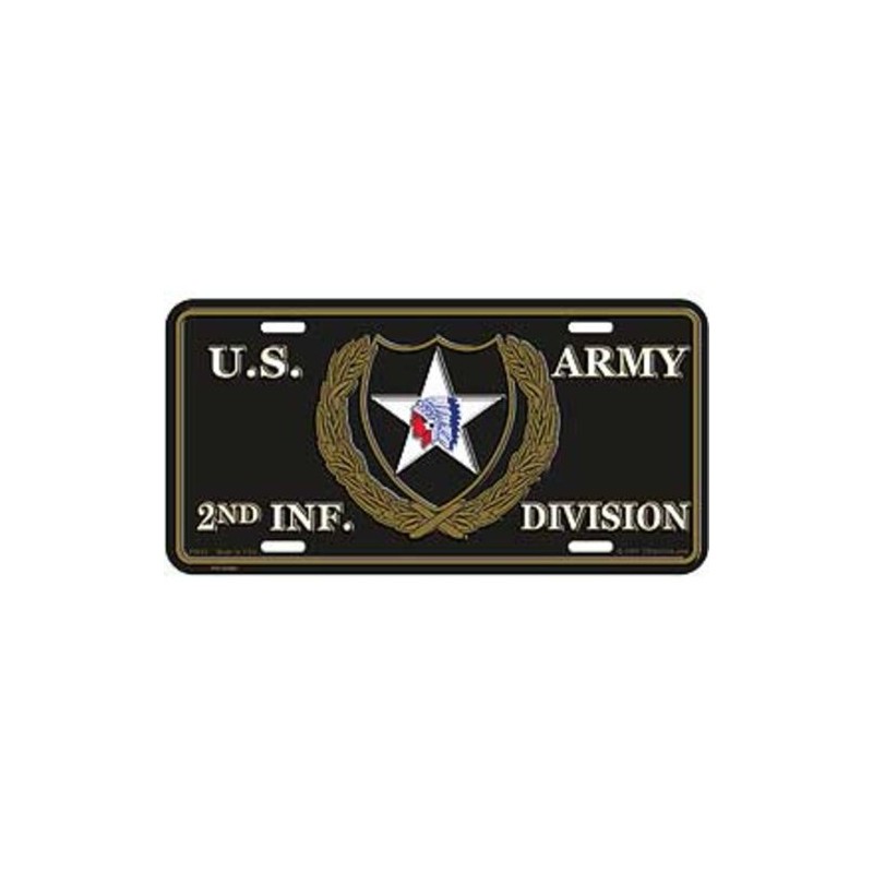 FindingKing U.S. Army 2nd Infantry Division License Plate
