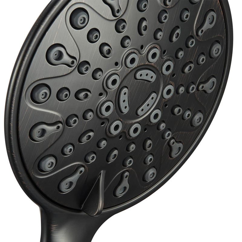Couradric Handheld Shower Head, 6" Oil-Rubbed Bronze Face 6 Spray