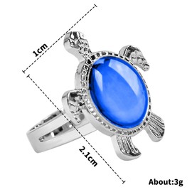 Fidget Ring for Women, Silver Anxiety Ring for Teen Girls, Turtles Shape Mood Ring Gifts for Anxiety Women
