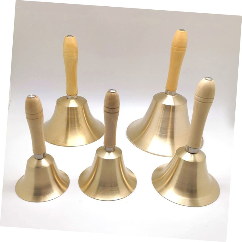 Ciieeo Ringing Hand Bell 6.5cm Diameter Made of Brass Christmas