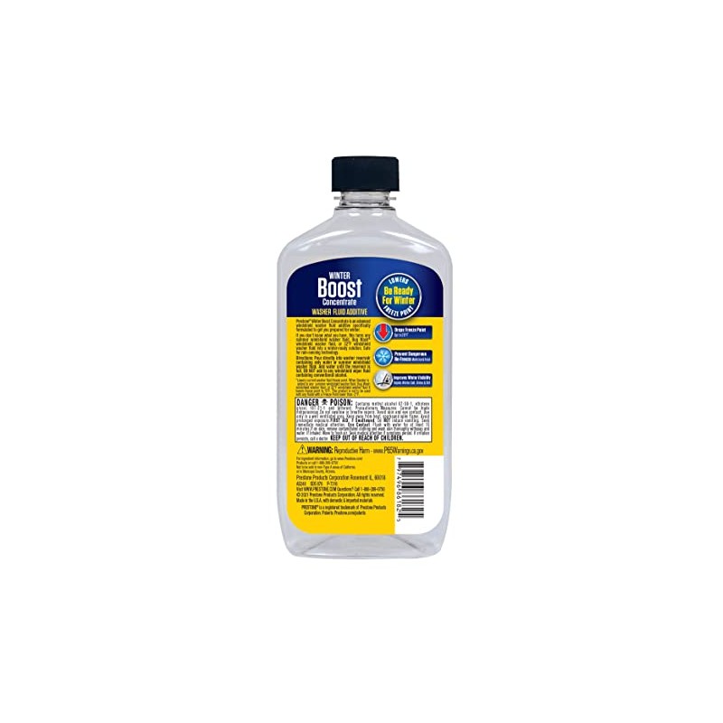 Prestone AS240-12PK Washer Fluid Booster De-Icer Additive with Dirt Blocker-15.5