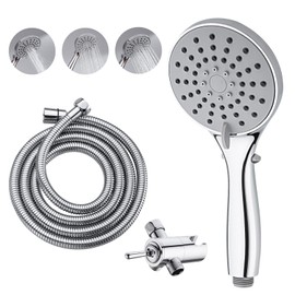 Shower Head with Handheld High Pressure 3 Spray Modes Water Saving Showerhead with 87" Stainless Hose and Adjustable Mount to Clean Tub, Clean Corner,Tile & Pets