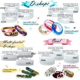 FUNSHOWCASE Resin Ring Silicone Mold for Liquid Clay Crafting, Resin Epoxy, Jewelry Making 24-Count