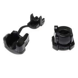 RLECS 20pcs 6N-4 Strain Relief Bushing Black Round Cable Wire Strain Relief Bush Grommet Strain Relief Bushing Electric Cable Protection Cord Buckle Nylon Cord Clamp Clips