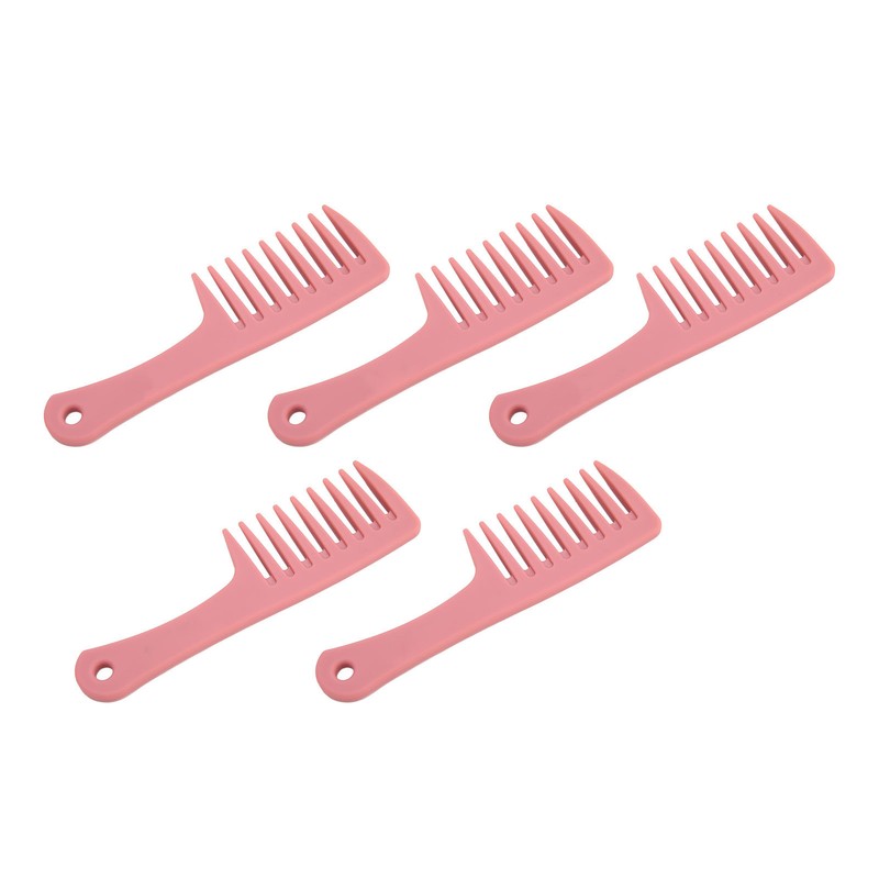 5Pcs Hairdressing Wide Tooth Comb Anti Static Ergonomic Handle Safe