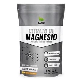 Citrato De Magnesio, Grado Alimenticio 1 Kg Sabor Natural                                                                                             