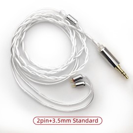 FAAEAL Earphone Cable Litz 5N-OCC Headphone Upgrade Wire 0.78mm 2Pin Earbuds Replacement Line 3.5mm Headset Cable for BLON BL03 TANGZU x HBB Wu Heyday 7HZ Legato(0.78mm 2Pin 3.5mm)