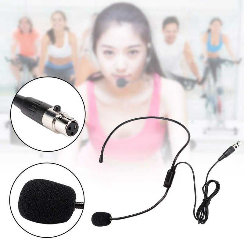 Mini XLR 3 Pin TA3F Plug Headwear Microphone Headset Microphone