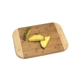 Lipper International Bamboo Wood Two-Tone Kitchen Cutting and Serving Board, Large, 15-3/4" x 11-3/4" x 3/4"