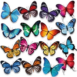 Harloon 60 Pcs Butterfly Cutouts Spring Summer Bulletin Board Decorations Paper Butterflies for Science Classroom School Office Wall Birthday Party Decor