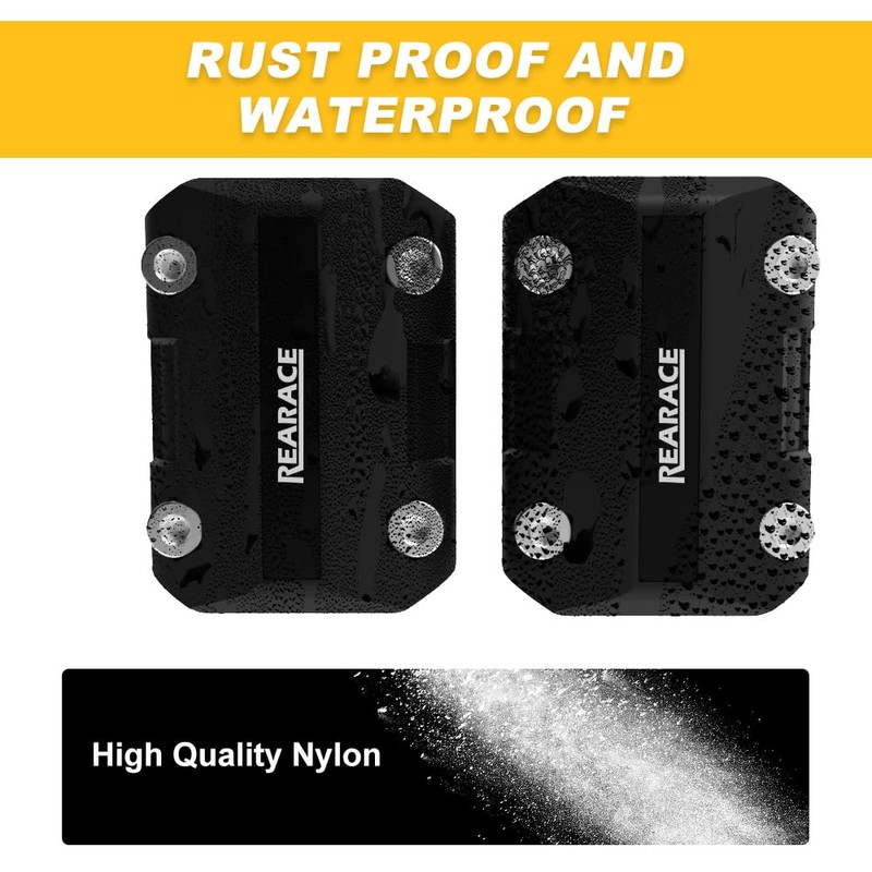 REARACE 2 Pair Motorcycle Bumper Blocks, 22MM/25MM/28MM Engine Guard Bumper