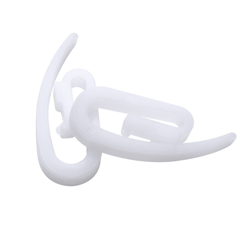 Magnesis White Plastic Curtain Hooks for Door Curtain,Window Curtain,Curtain Header