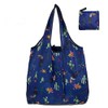 Extra Large Reusable Foldable Ladies Shopping Bag Eco Tote Handbag Fold Away Shopper Bag UK (Navy Parrot Bird)