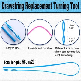 Hsthe Sea 9Pcs Drawstring Threader Plastic Bodkin Threader Sewing Loop Turner Metal Tweezers Drawstring Replacement Tools for DIY Craft Sweatpants Shorts Pants Jackets