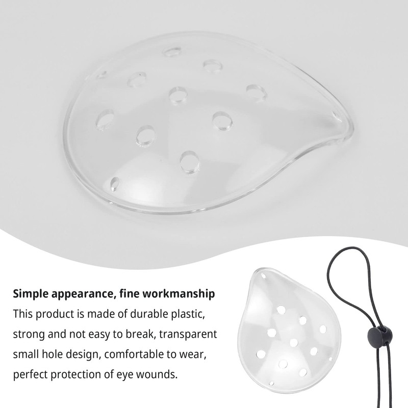 1 Pcs 9-Hole Plastic Eye Patches with 1 Elastic Rope,