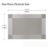 BECHEN Grey Placemats with Coasters Set of 6, Vinyl Heat-Resistant