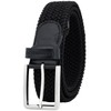 LINDENMANN Men's Stretch Belt Textile Braided Belt for Golf Black,