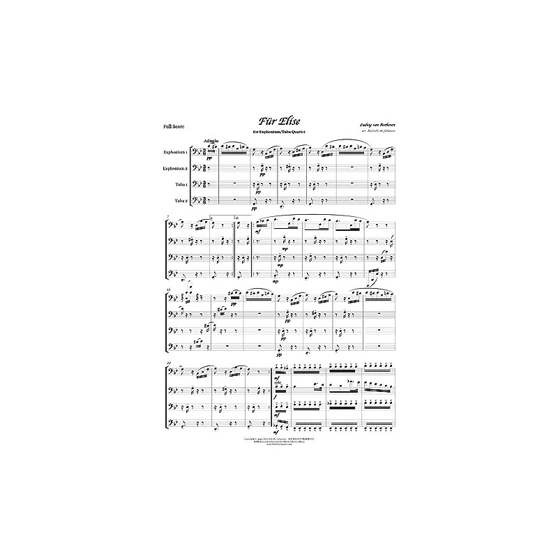 Für Elise for Euphonium / Tuba Quartet