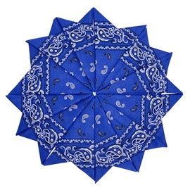 HankieWorld Bandanas paquete de 6 pañuelos de algodón de 22 pulgadas para hombres y mujeres, Royal Blue-12 Pack, 22“*22"